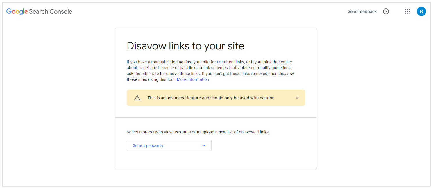 google disavow tool